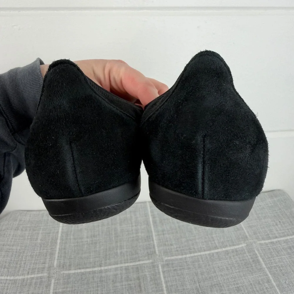 Gabor US 7.5 Black Flats Suede Laser Cut Rhinestone UK 5 Hovercraft‎ Sole